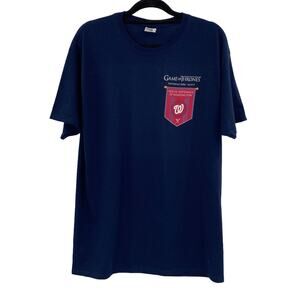 Game of Thrones Men's T-shirt - Graphic Print in Blue and Red  Size Large